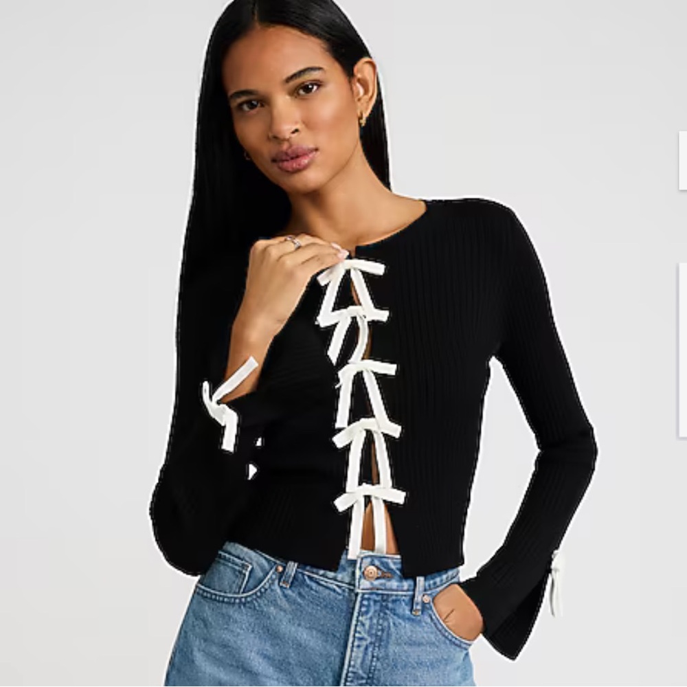 Silky Soft Fitted Bow Front Sweater